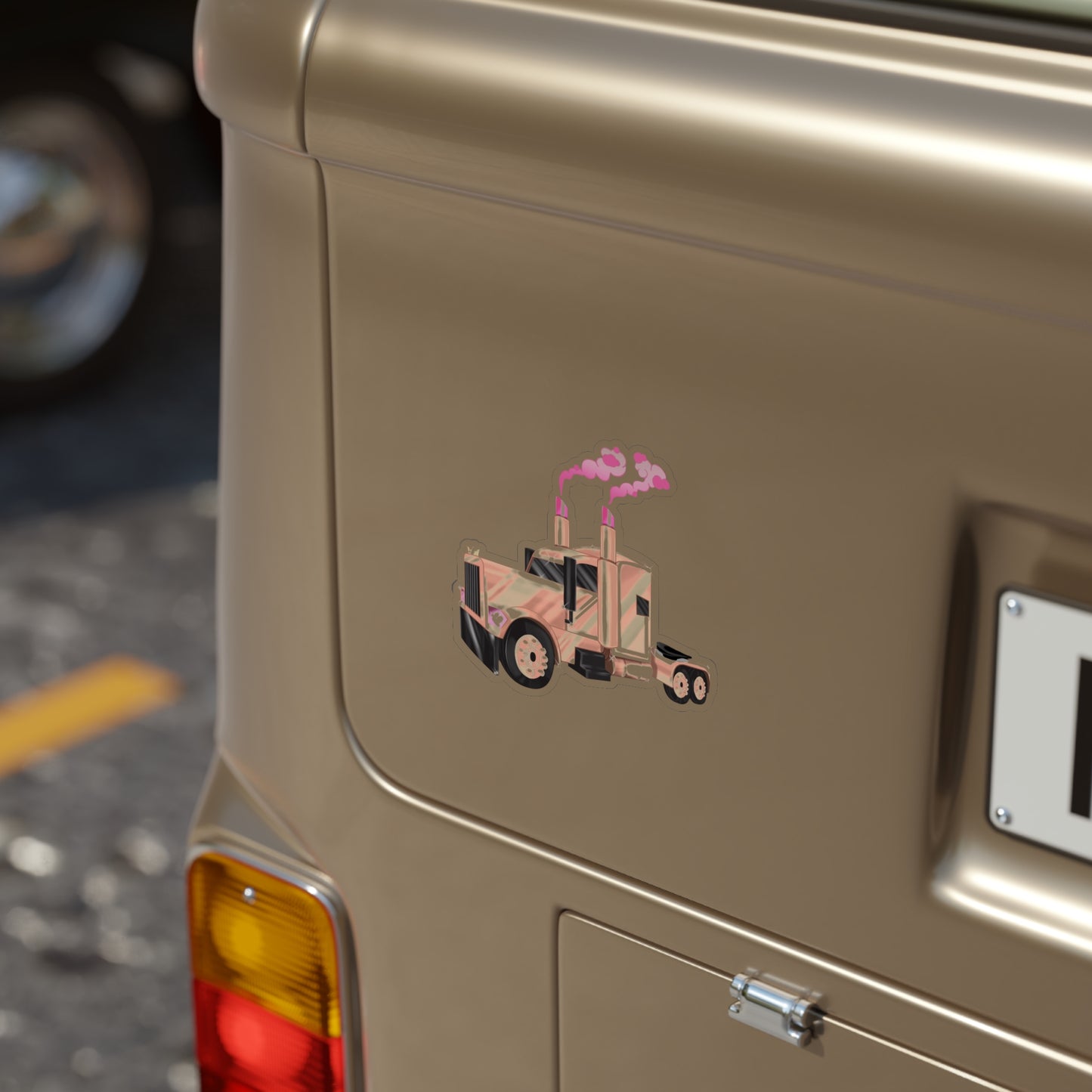 Transparent Outdoor Stickers, Die-Cut, 1pc