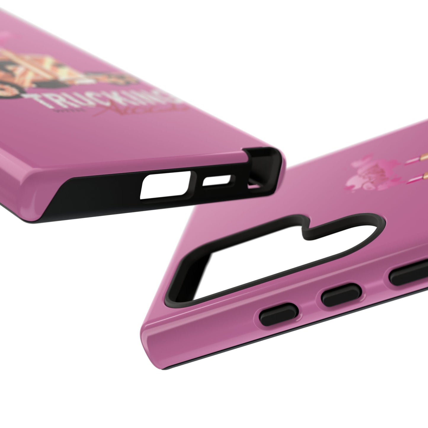 Trucking Phone Case - Tough Cases with Pink Truck Design