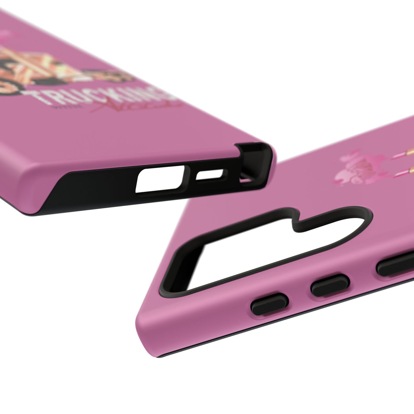 Trucking Phone Case - Tough Cases with Pink Truck Design